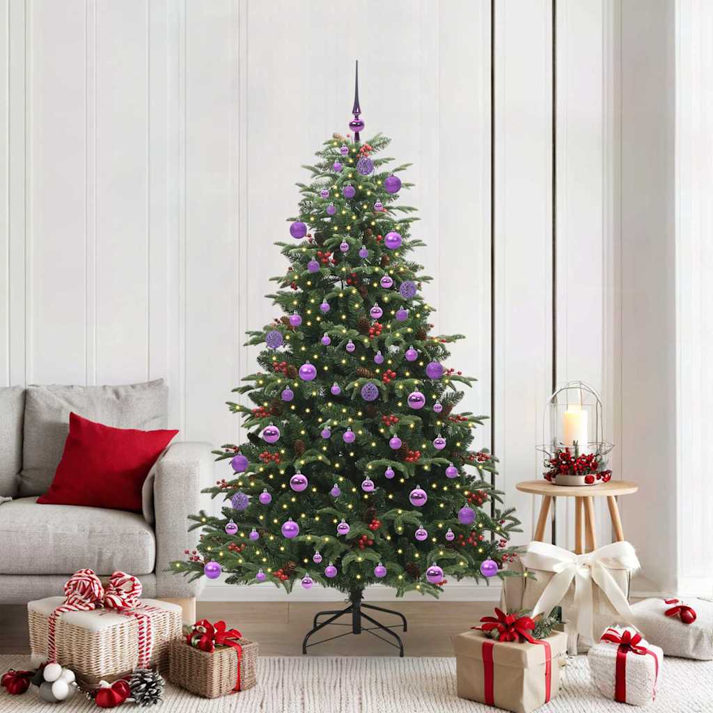 vidaXL Artificial Christmas Tree with 300 LEDs with Stand Green 180 cm