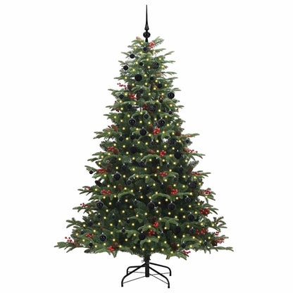 vidaXL Artificial Christmas Tree with 300 LEDs with Stand Green 210 cm