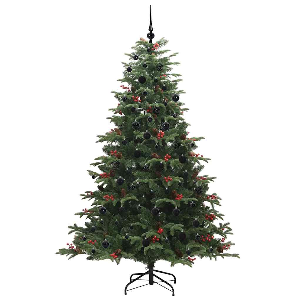 vidaXL Artificial Christmas Tree with 300 LEDs with Stand Green 210 cm