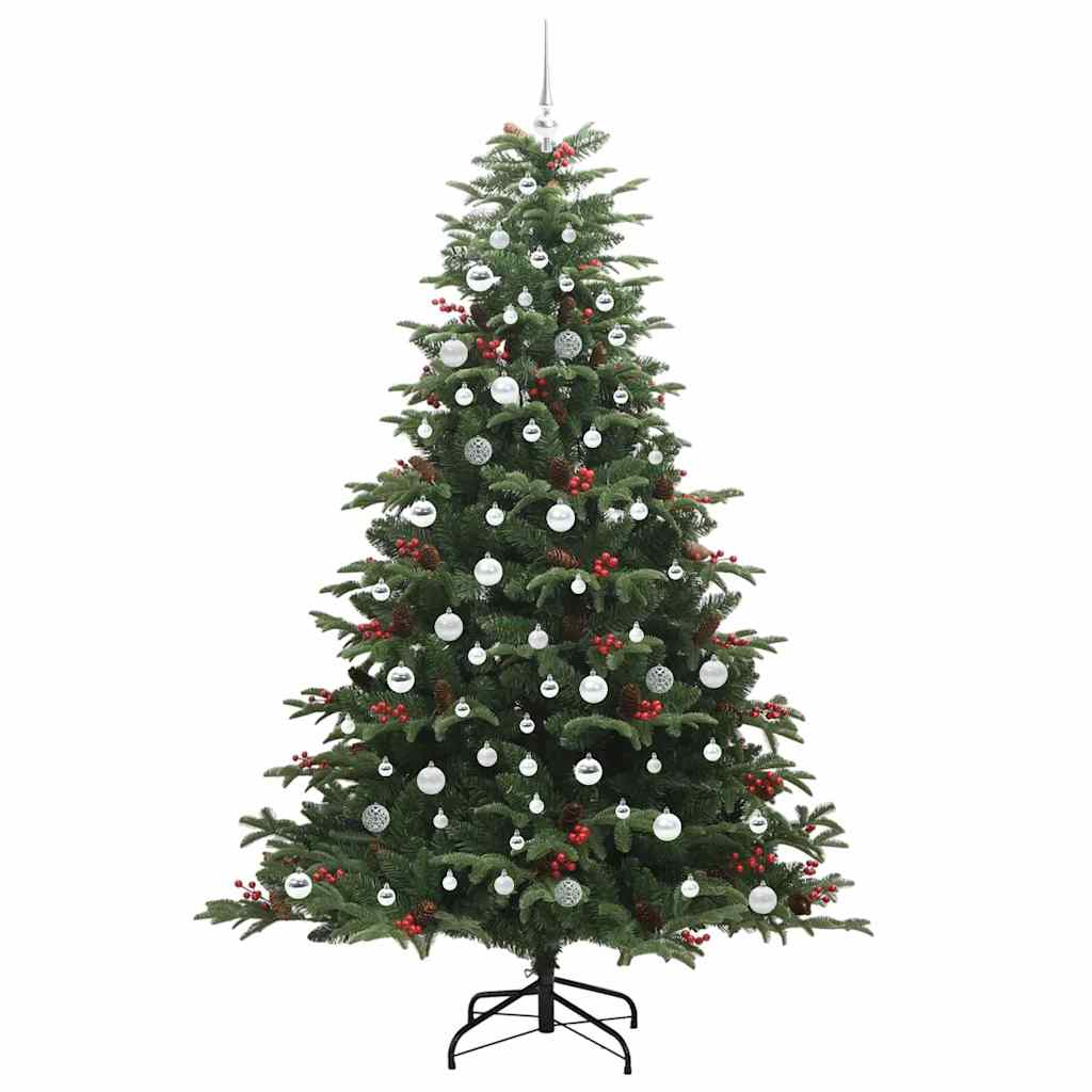 vidaXL Artificial Christmas Tree with 300 LEDs with Stand Green 210 cm