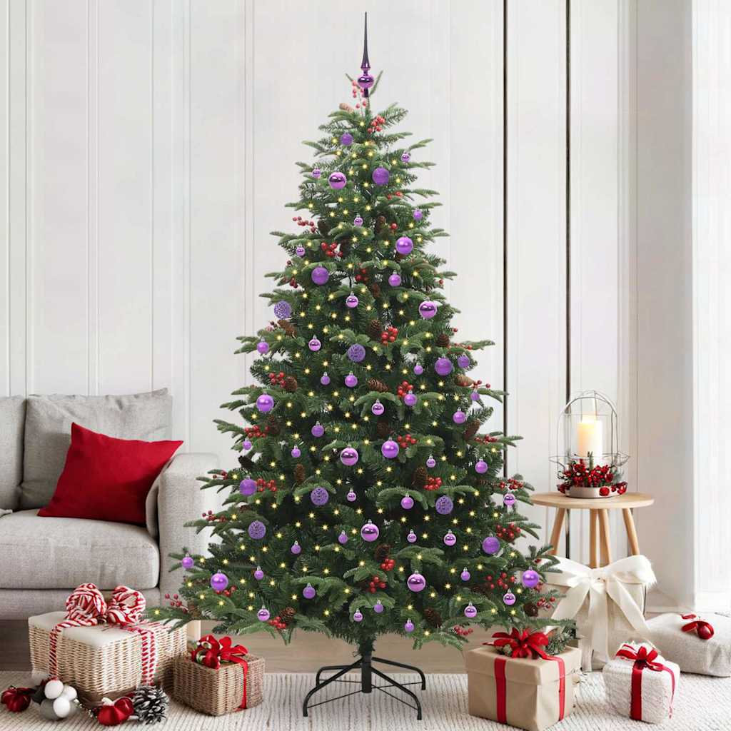 vidaXL Artificial Christmas Tree with 300 LEDs Green 210 cm