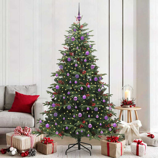 vidaXL Artificial Christmas Tree with 300 LEDs Green 210 cm