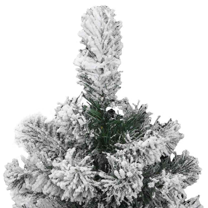vidaXL Artificial Hinged Christmas Tree Green and White 120 cm