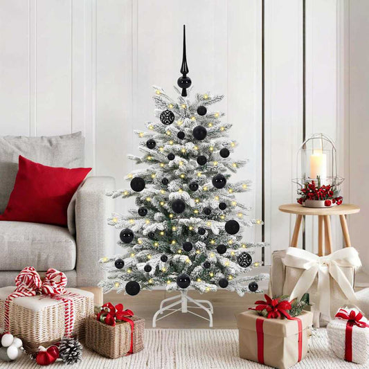 vidaXL Artificial Hinged Christmas Tree White 120 cm PE and PVC
