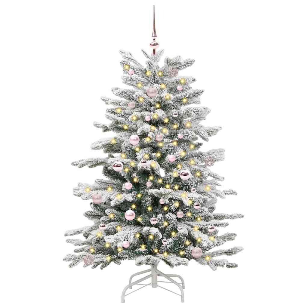 vidaXL Artificial Hinged Christmas Tree White 150 cm PE and PVC