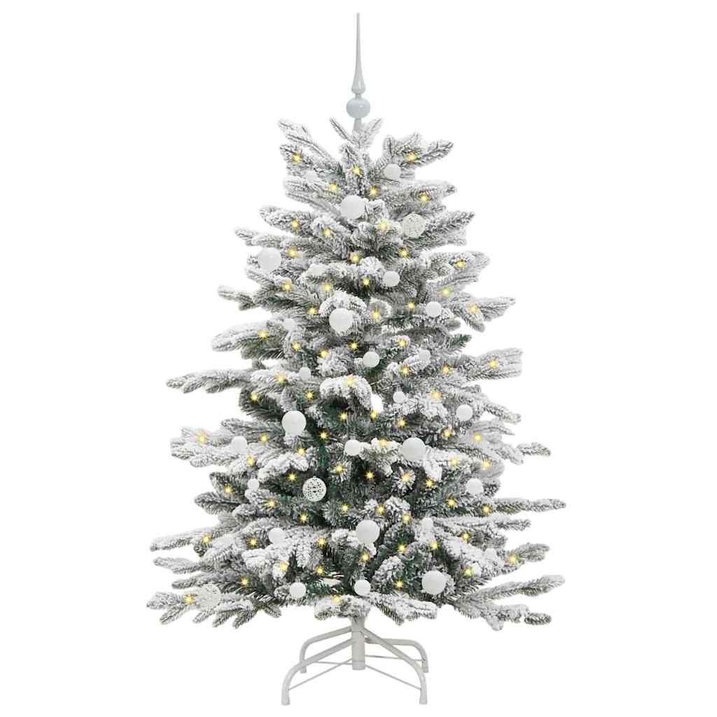 vidaXL Artificial Hinged Christmas Tree White 150 cm PE and PVC