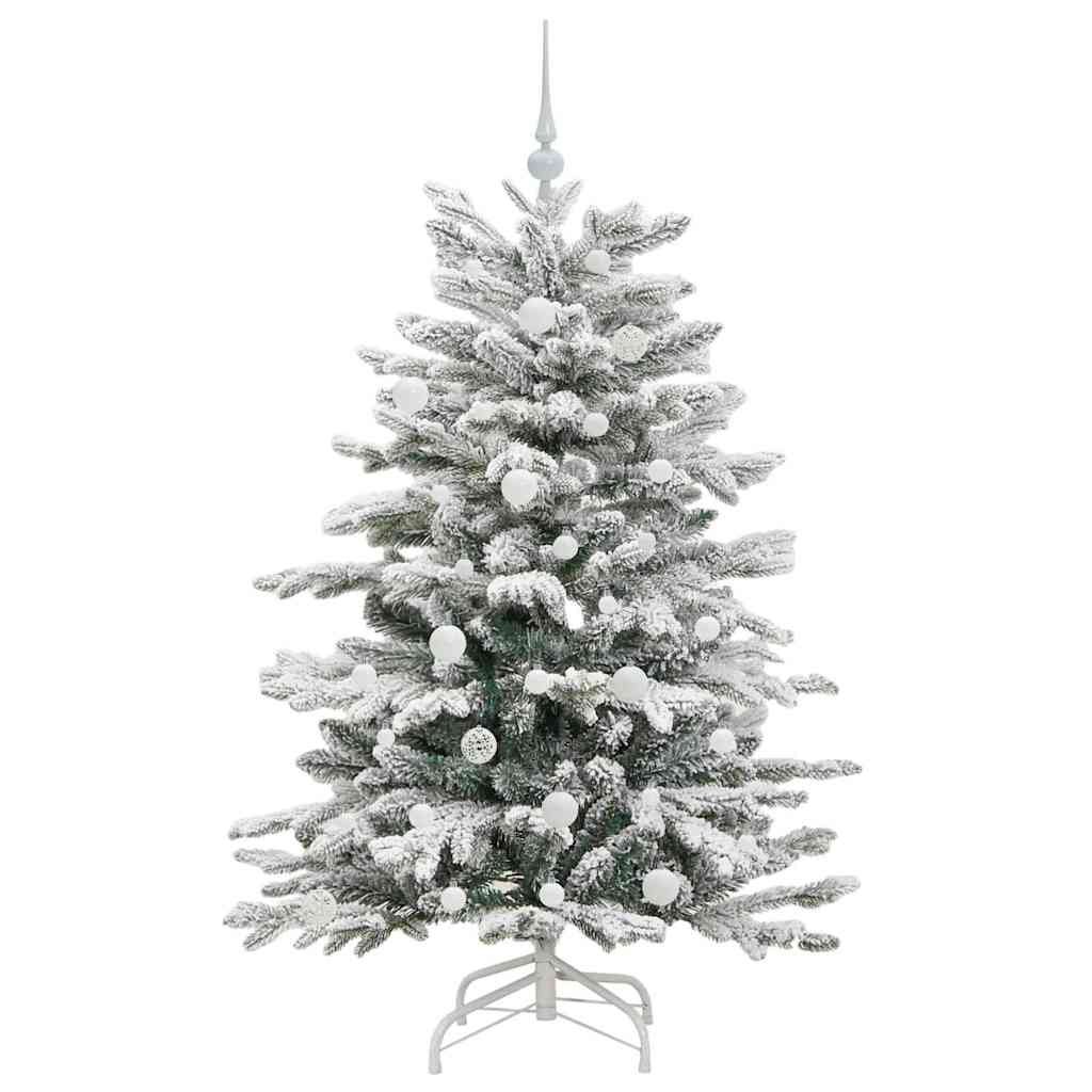 vidaXL Artificial Hinged Christmas Tree White 150 cm PE and PVC