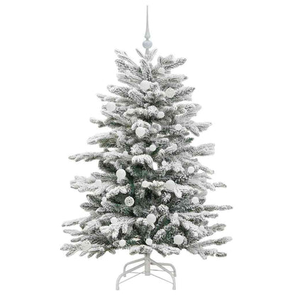 vidaXL Artificial Hinged Christmas Tree White 150 cm PE and PVC