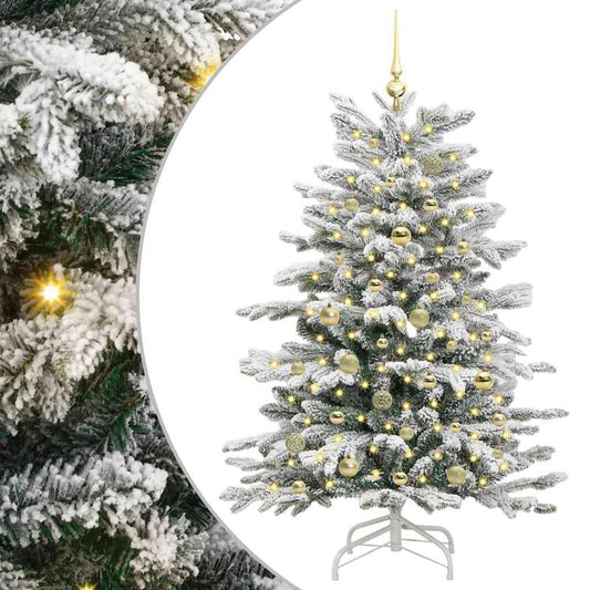 vidaXL Artificial Hinged Christmas Tree White 150 cm PE and PVC