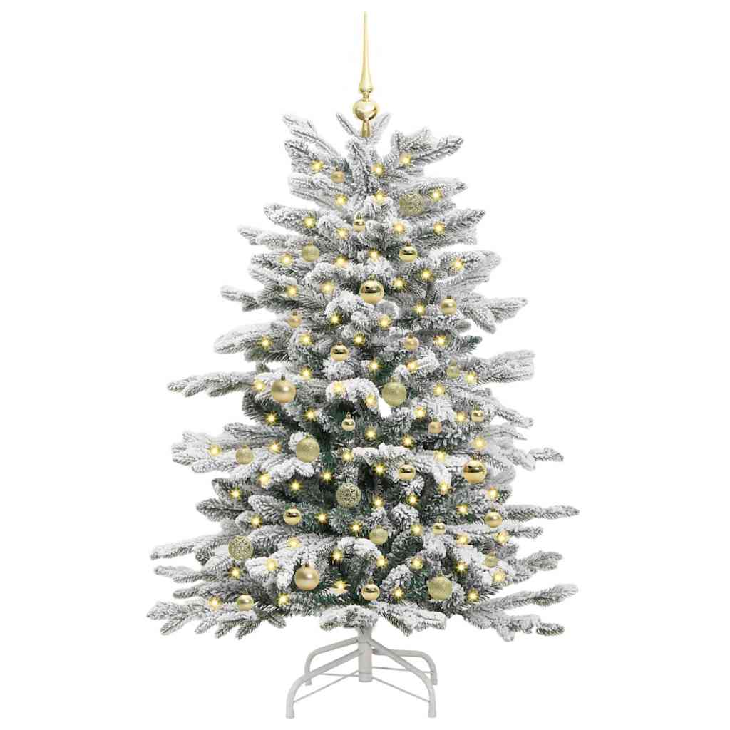 vidaXL Artificial Hinged Christmas Tree White 150 cm PE and PVC