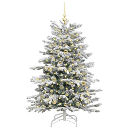 vidaXL Artificial Hinged Christmas Tree White 150 cm PE and PVC
