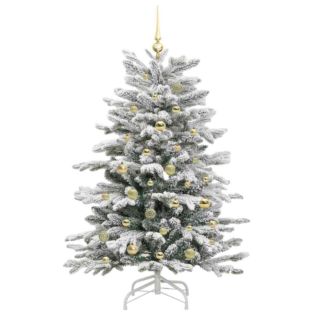 vidaXL Artificial Hinged Christmas Tree White 150 cm PE and PVC