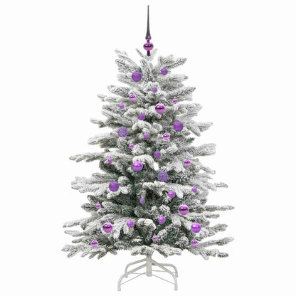 vidaXL Artificial Hinged Christmas Tree White 150 cm PE and PVC