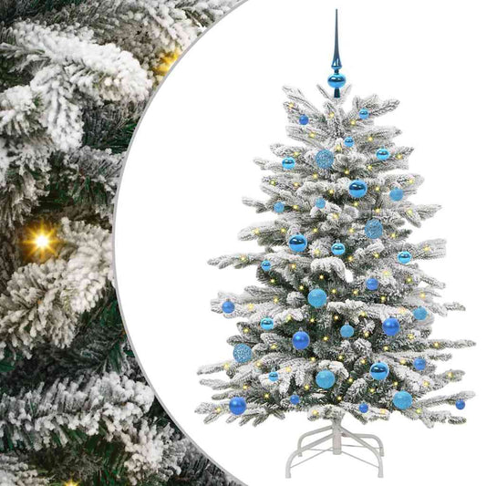 vidaXL Artificial Hinged Christmas Tree White 150 cm PE and PVC