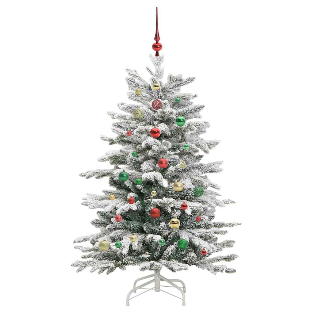vidaXL Artificial Hinged Christmas Tree White 150 cm PE and PVC