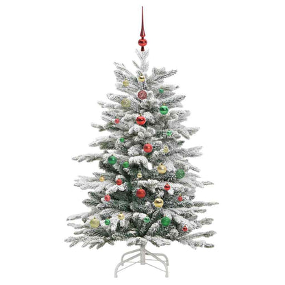 vidaXL Artificial Hinged Christmas Tree White 150 cm PE and PVC