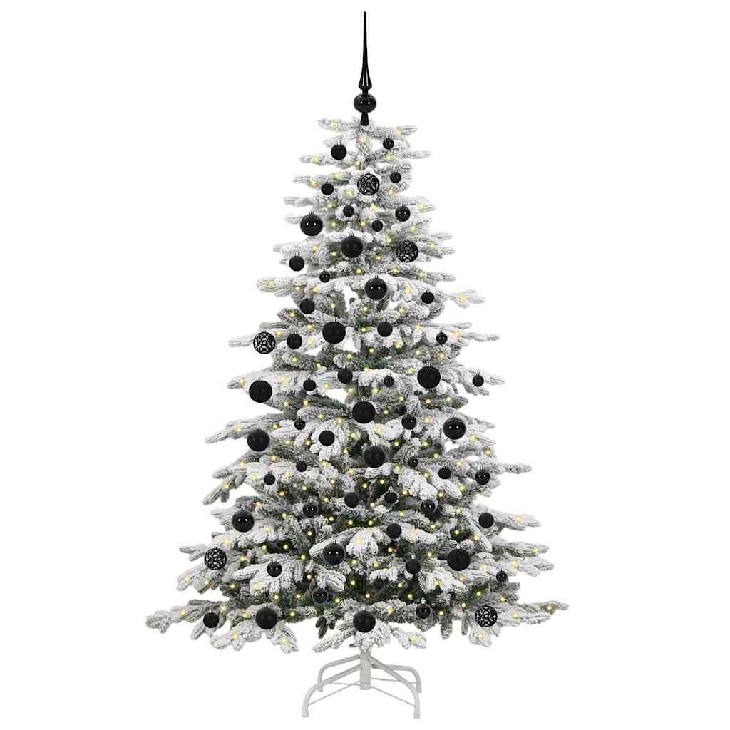 vidaXL Artificial Hinged Christmas Tree White 180 cm PE and PVC