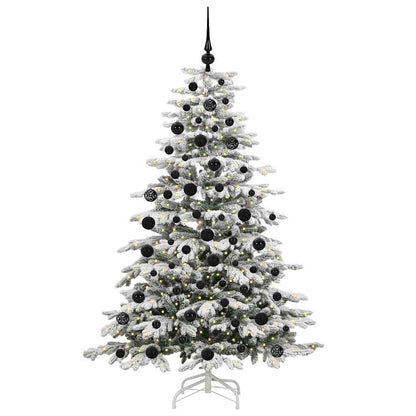 vidaXL Artificial Hinged Christmas Tree White 180 cm PE and PVC