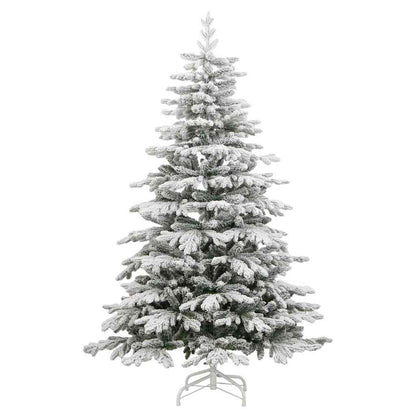 vidaXL Artificial Hinged Christmas Tree White 180 cm PE and PVC