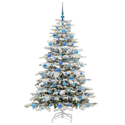 vidaXL Artificial Hinged Christmas Tree White 180 cm PE and PVC