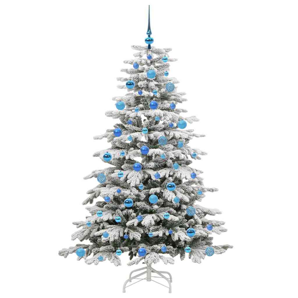 vidaXL Artificial Hinged Christmas Tree White 180 cm PE and PVC