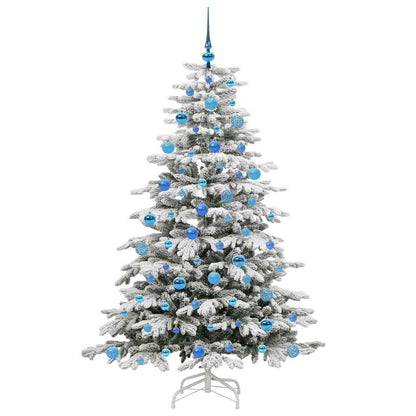 vidaXL Artificial Hinged Christmas Tree White 180 cm PE and PVC