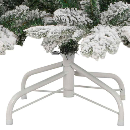 vidaXL Artificial Hinged Christmas Tree White 210 cm PE and PVC