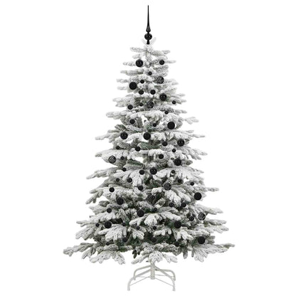 vidaXL Artificial Hinged Christmas Tree White 210 cm PE and PVC
