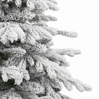 vidaXL Artificial Hinged Christmas Tree White 210 cm PE and PVC