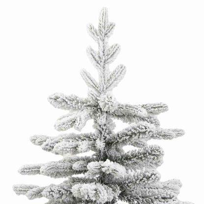 vidaXL Artificial Hinged Christmas Tree White 210 cm PE and PVC