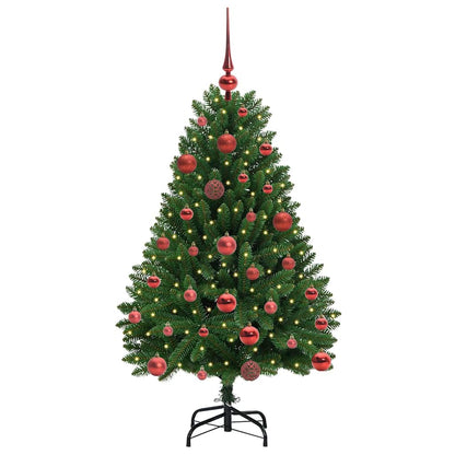 vidaXL Artificial Christmas Tree Green 120 cm PVC and Metal