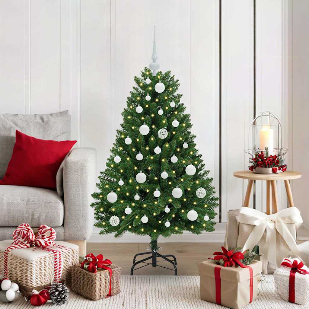 vidaXL Artificial Christmas Tree Green 120 cm PVC and Metal