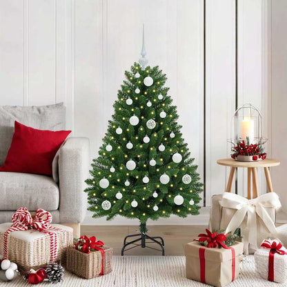 vidaXL Artificial Christmas Tree Green 120 cm PVC and Metal
