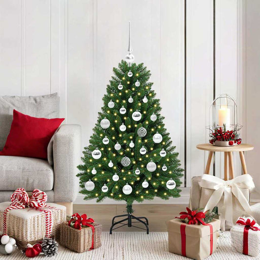 vidaXL Artificial Christmas Tree Green 120 cm PVC and Metal