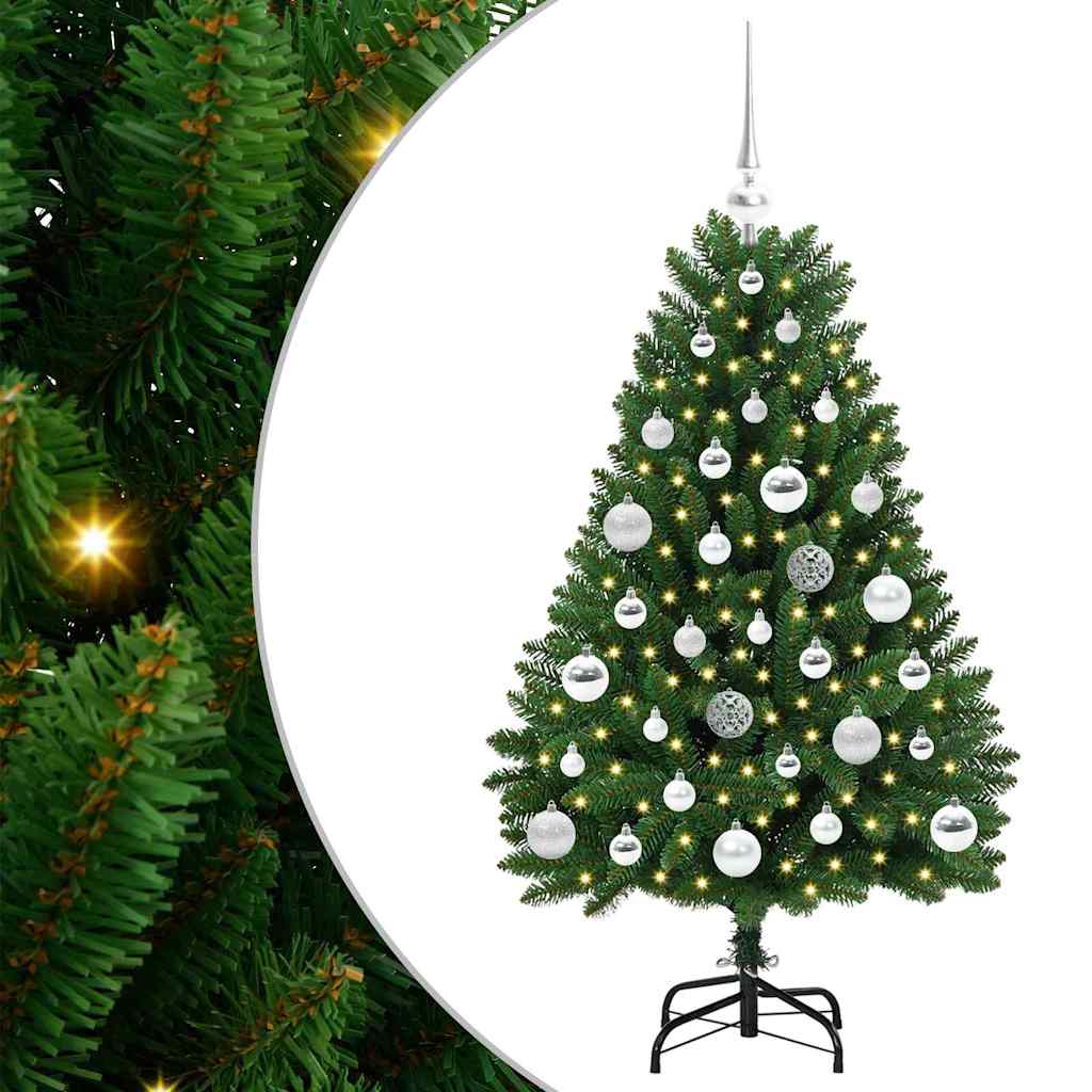 vidaXL Artificial Christmas Tree Green 120 cm PVC and Metal