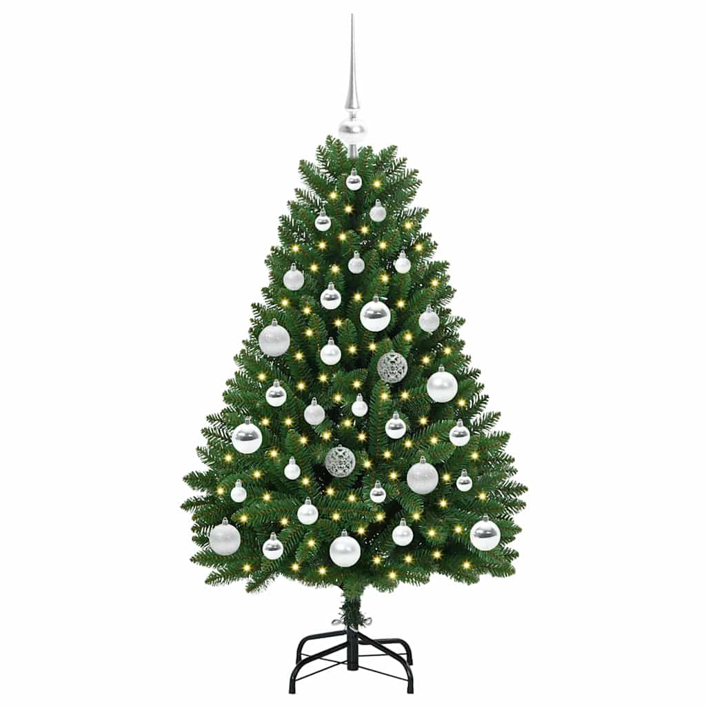 vidaXL Artificial Christmas Tree Green 120 cm PVC and Metal