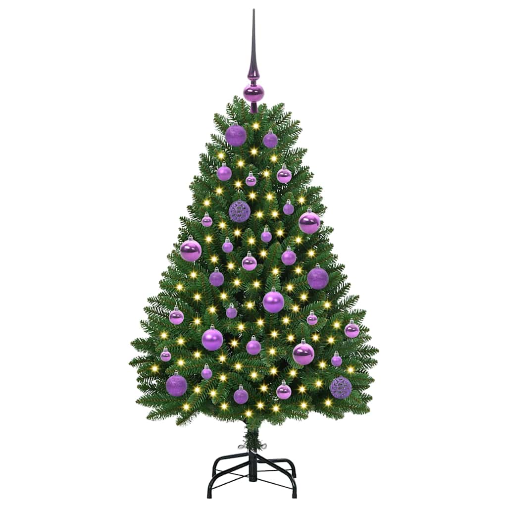 vidaXL Artificial Christmas Tree Green 120 cm PVC and Metal
