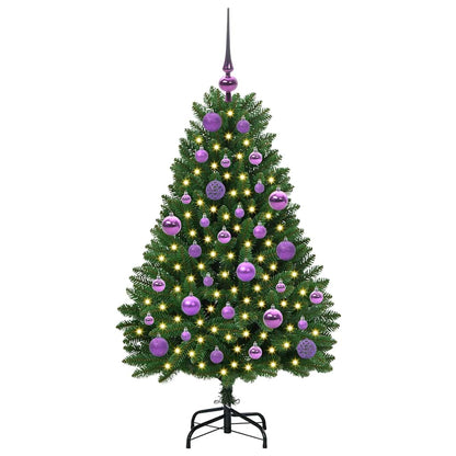 vidaXL Artificial Christmas Tree Green 120 cm PVC and Metal