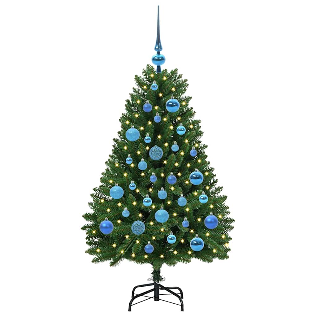 vidaXL Artificial Christmas Tree Green 120 cm PVC and Metal