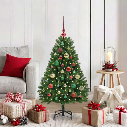 vidaXL Artificial Christmas Tree Green 120 cm PVC and Metal
