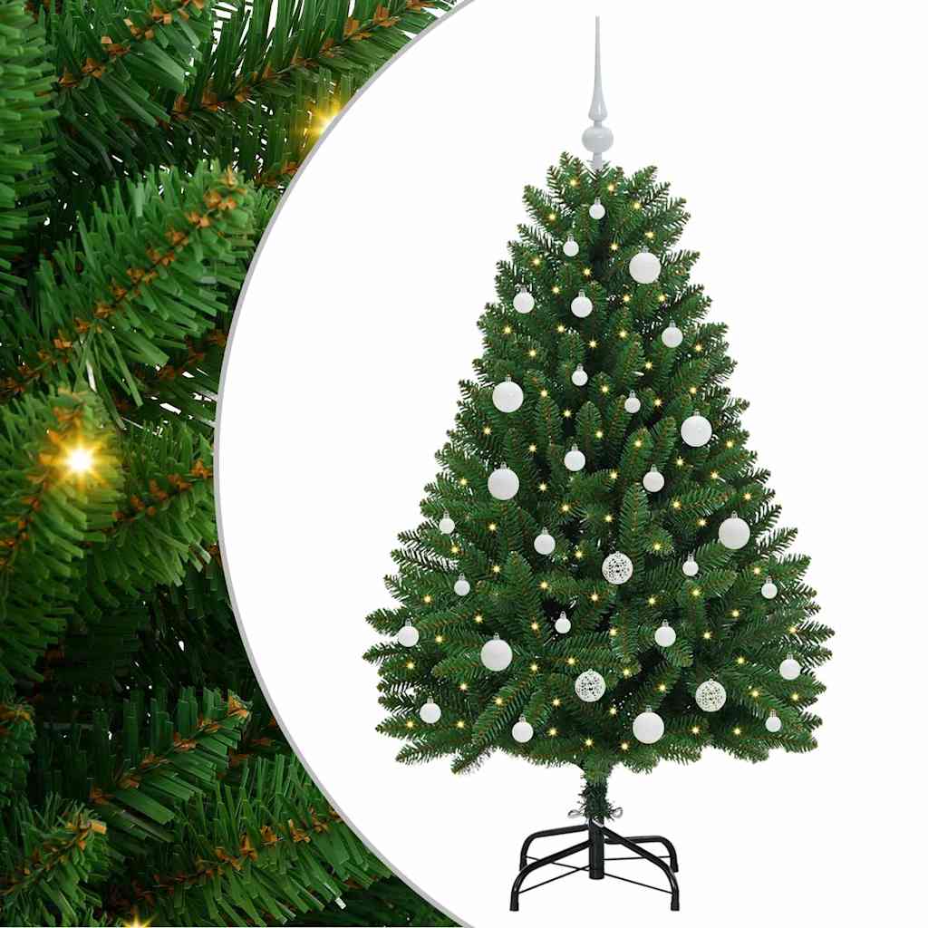 vidaXL Artificial Christmas Tree Green 150 cm PVC and Metal