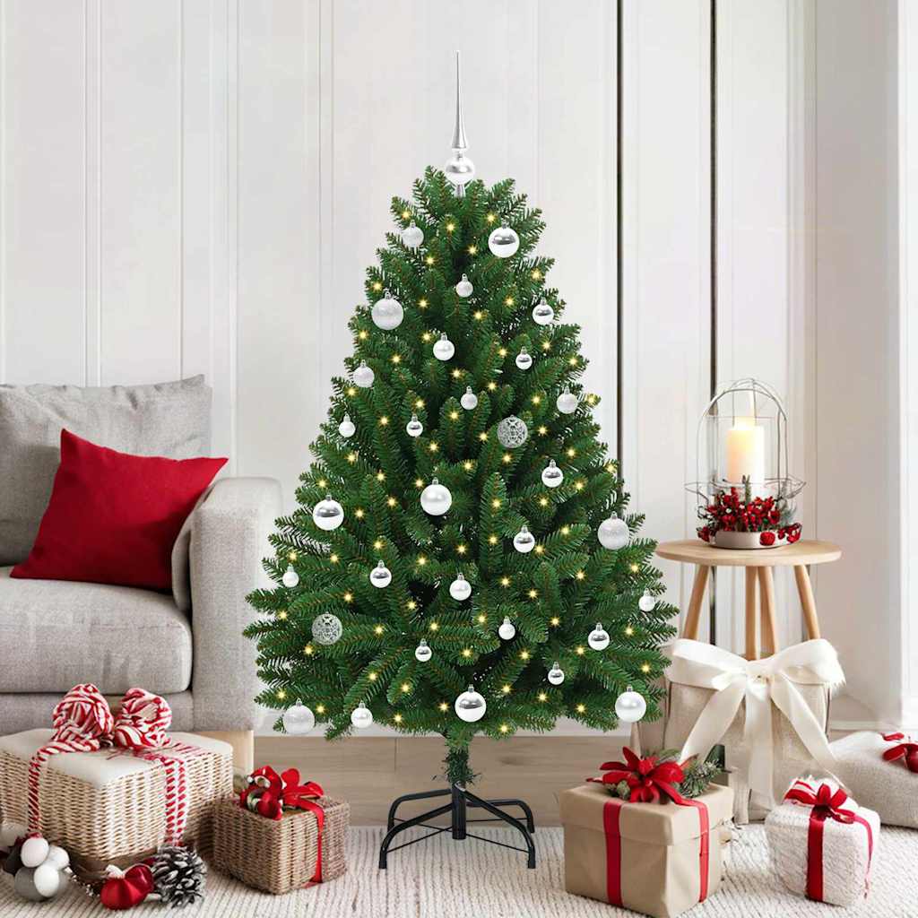 vidaXL Artificial Christmas Tree Green 150 cm PVC and Metal