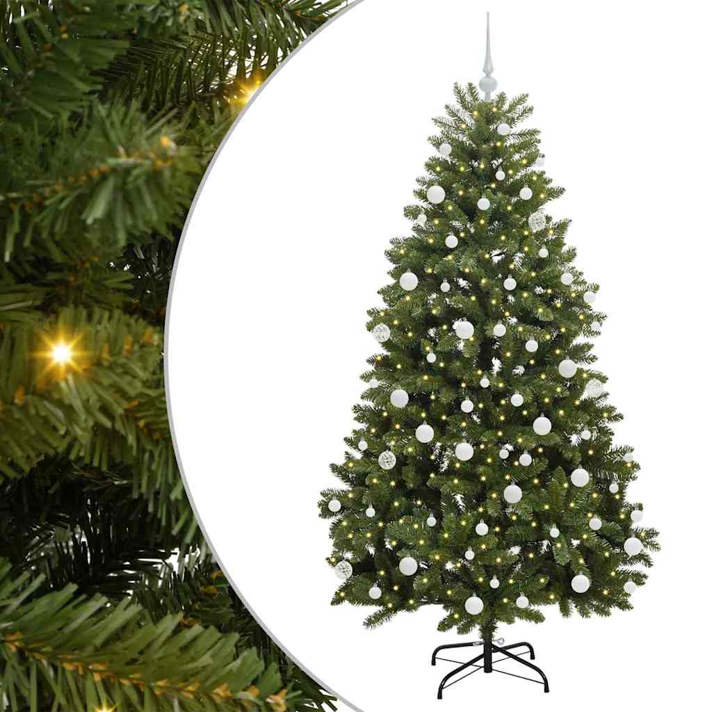 vidaXL Artificial Christmas Tree Green 180 cm PVC and Metal