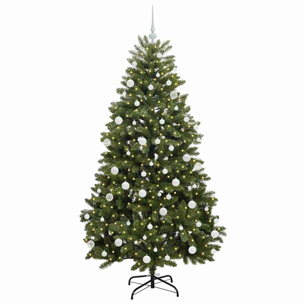 vidaXL Artificial Christmas Tree Green 180 cm PVC and Metal