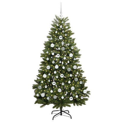 vidaXL Artificial Hinged Christmas Tree 180 cm 300 LEDs Warm White PVC