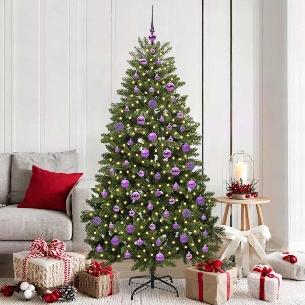 vidaXL Artificial Christmas Tree Green 180 cm PVC and Metal