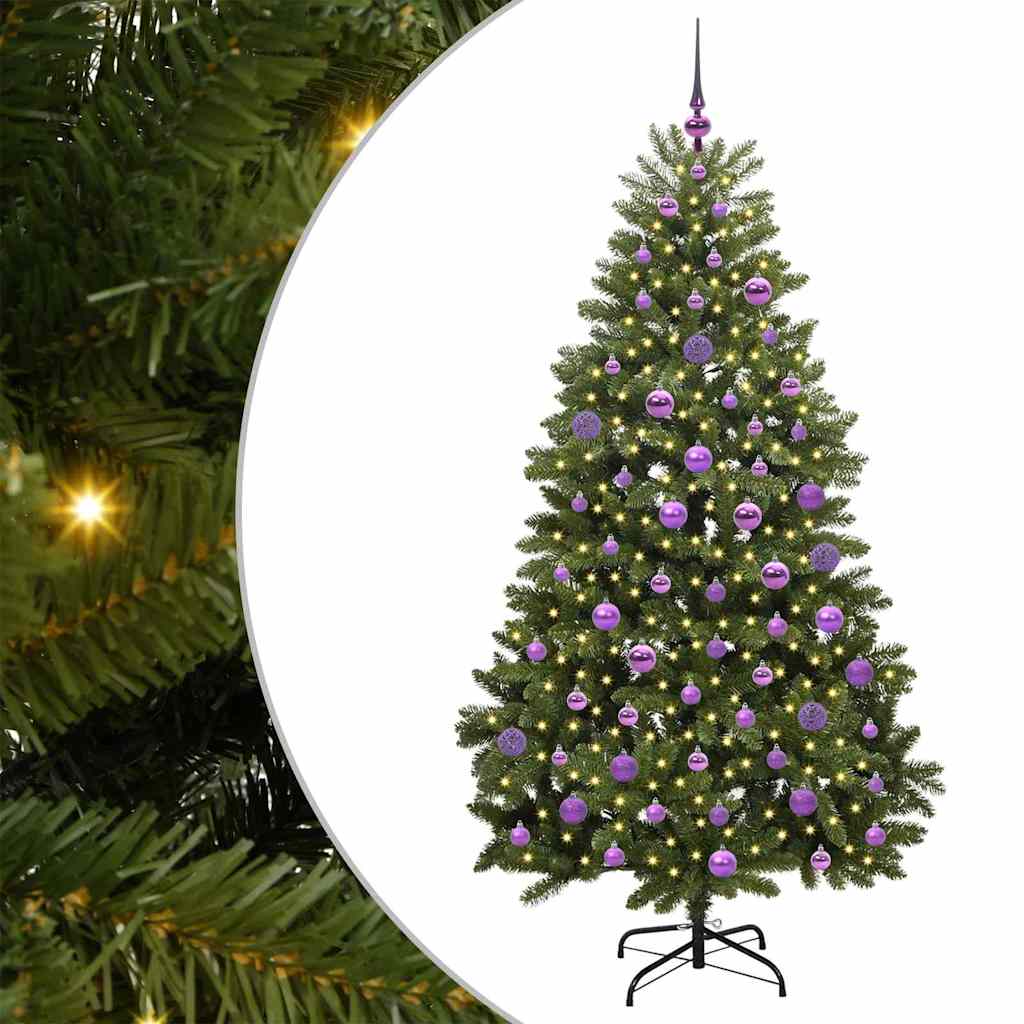 vidaXL Artificial Christmas Tree Green 180 cm PVC and Metal