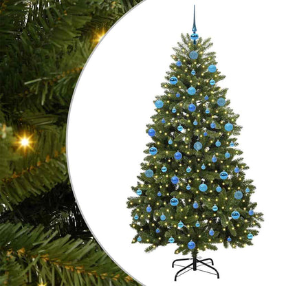 vidaXL Artificial Christmas Tree Green 180 cm PVC and Metal