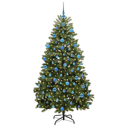 vidaXL Artificial Christmas Tree Green 180 cm PVC and Metal