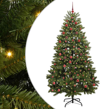 vidaXL Artificial Christmas Tree 210 cm 300 LEDs Warm White Green